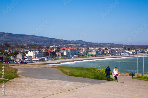 A view overlooking the beach in the seaside town of Bray in Co. Wicklow, Ireland
 photo