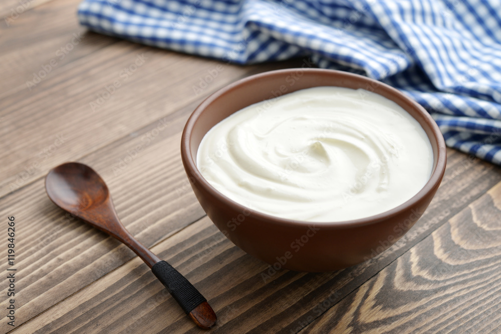 Yogurt in bowl Yogurt in bowl
