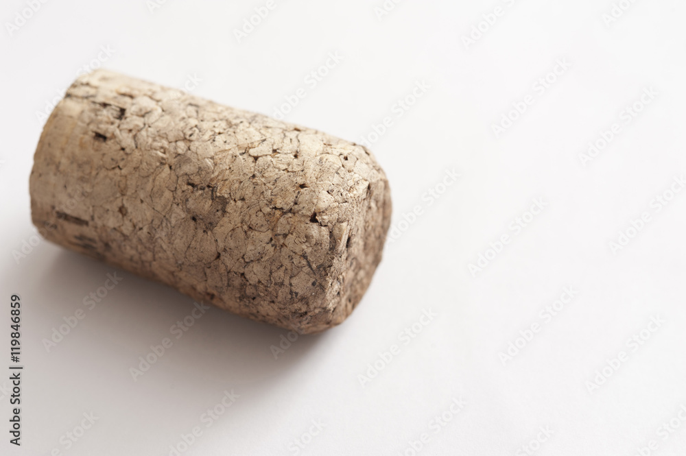 Brown cork from wine bottle