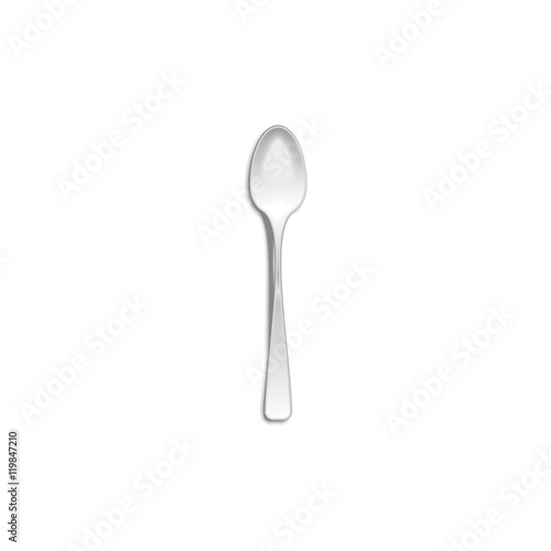 Tea or coffee spoon isolated on white background.
