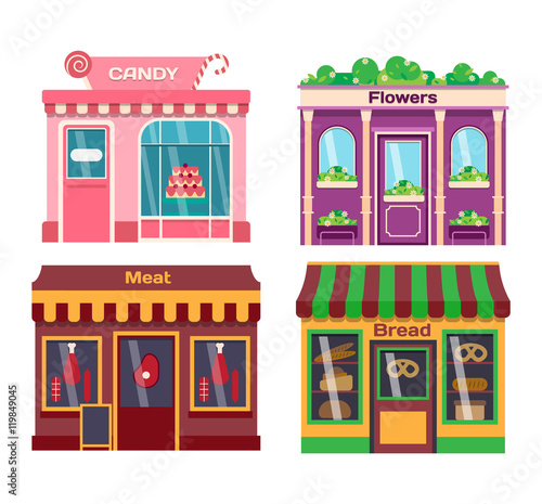 Shop facade vector illustration