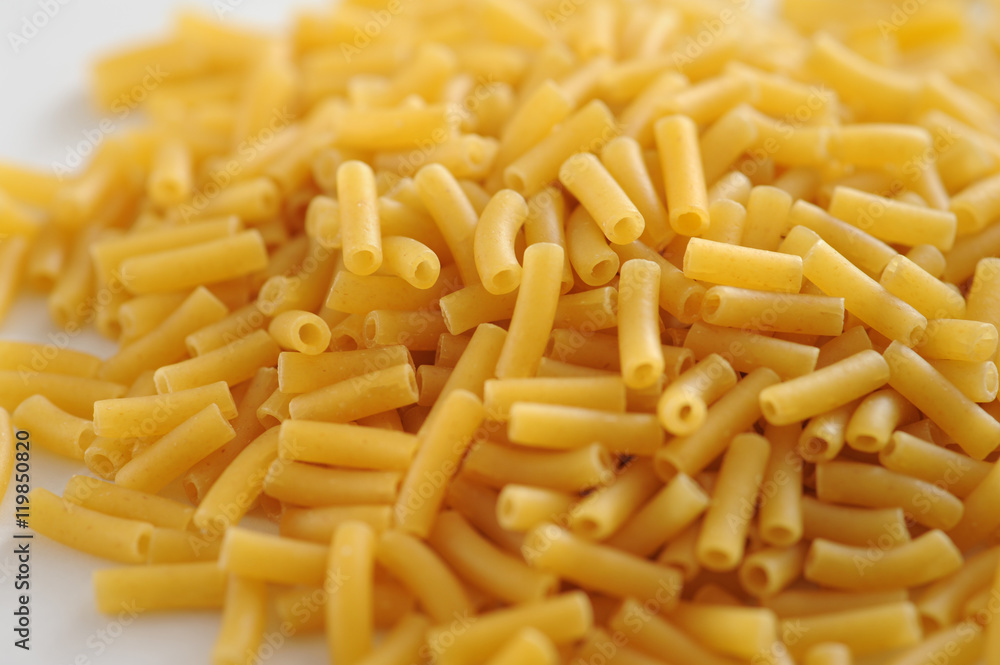 Texture of dried macaroni pasta Texture of dried macaroni pasta