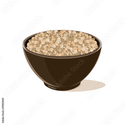 bowl full of brown lentils