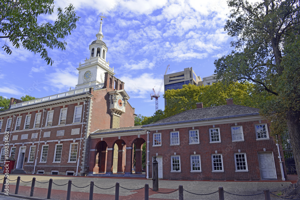 Independence Hall, originally known as Pennsylvania State House is where the Constitution and the Declaration of Independence were signed, Philadelphia, Pennsylvania, USA