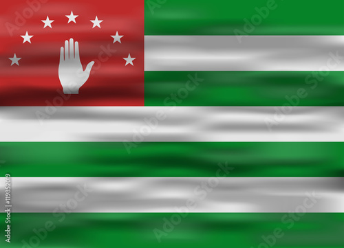 realistic flag abkhazia