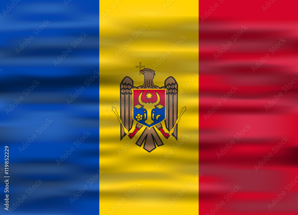 Fototapeta premium realistic flag moldova