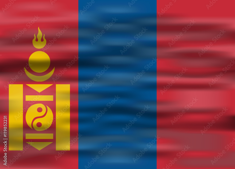 realistic flag mongolia realistic flag mongolia