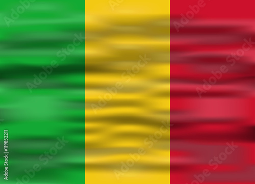 realistic flag mali