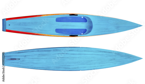 racing stand up paddleboard isolated