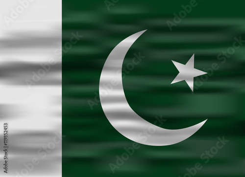 realistic flag pakistan