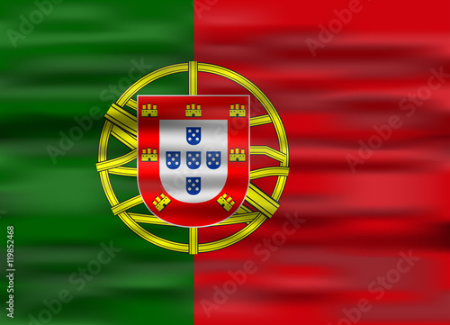 realistic flag portugal