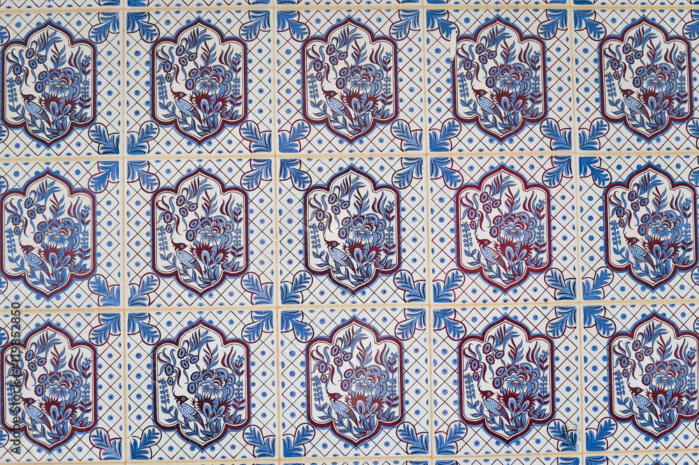 Abstract detail of traditional tiled texture background, closeup view Abstract detail of traditional tiled texture background, closeup view