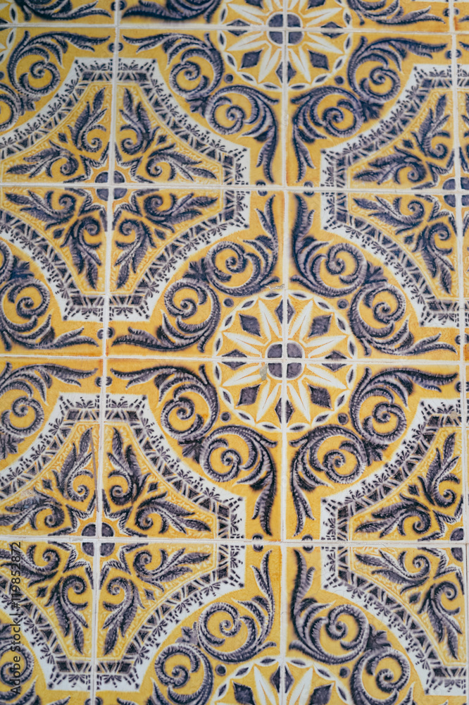 Azulejo beautiful traditional portuguese tiles background