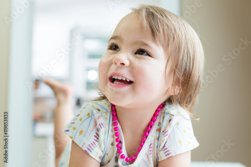 Happy smiling toddler girl