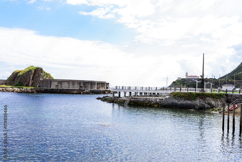 Obraz premium Beautiful seaview from green forest