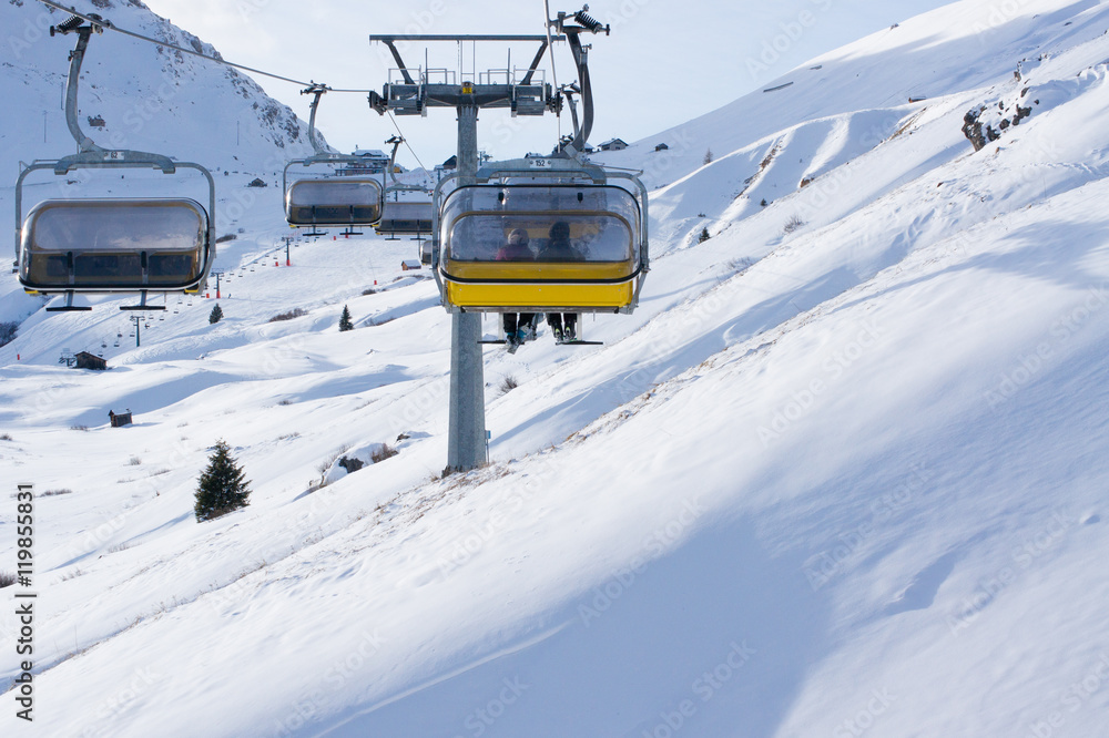Ski Lift At Dolomites Ski Lift At Dolomites