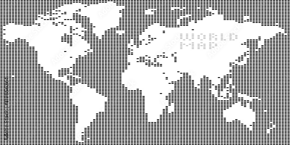 World Map - Negative Dot (8x3px)