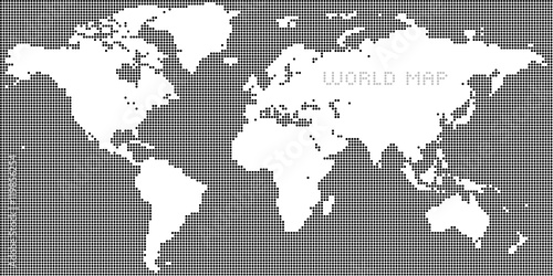 World Map - Negative Dot (4x4px)