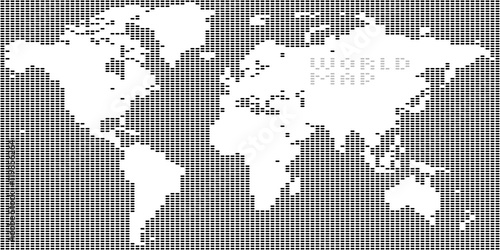 World Map - Negative Dot (8x3px)