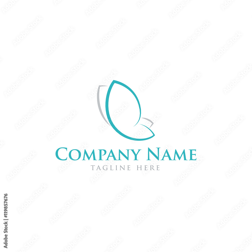 Butterfly logo template design vector