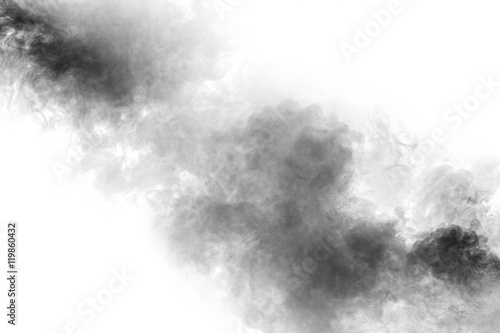 Smoke on white background