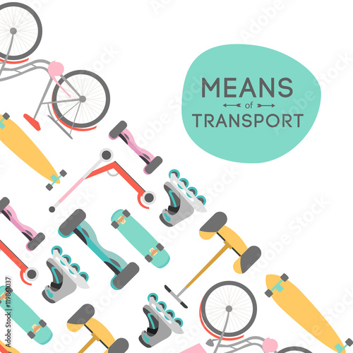 Means of transport background illustration