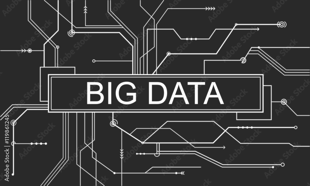 Obraz premium Big Data Storage Network Online Server Concept