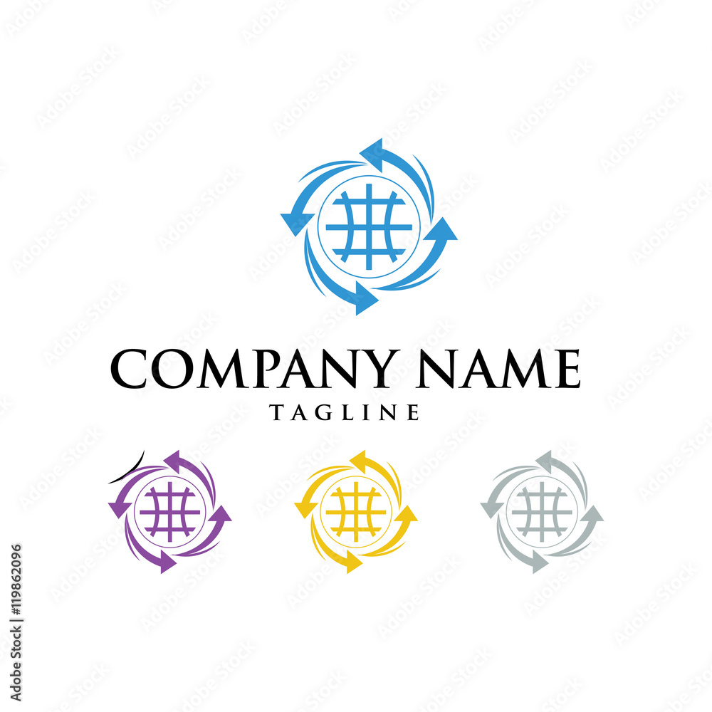 Globe Earth Planet Circle Icon Vector Logo Globe Earth Planet Circle Icon Vector Logo