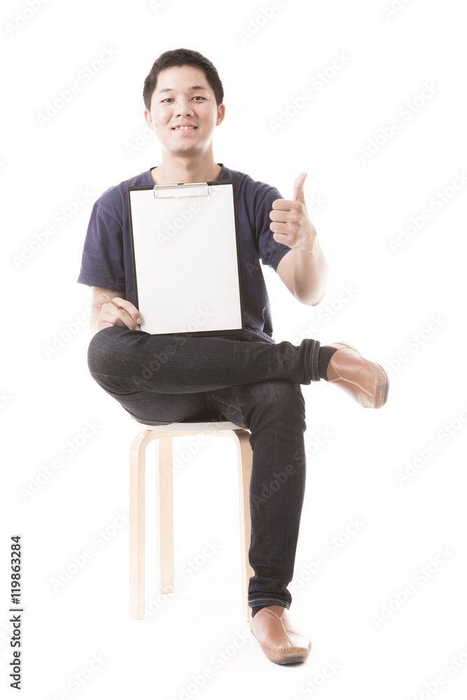 Young man isolated on white. Asian male model Young man isolated on white. Asian male model