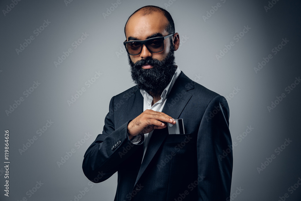 Portrait of bearded male in a business suit. Portrait of bearded male in a business suit.