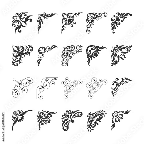 Corner vintage style collection. Decorative element