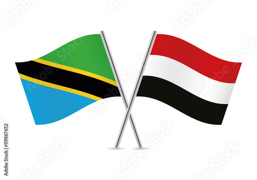 Free Download Tanzania and Yemen flags. Vector illustration. - GFXLoad