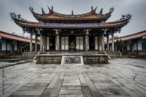 Exterior of the Taipei Confucius Temple, in Taipei, Taiwan. photo