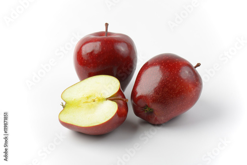 Two and a half red apples