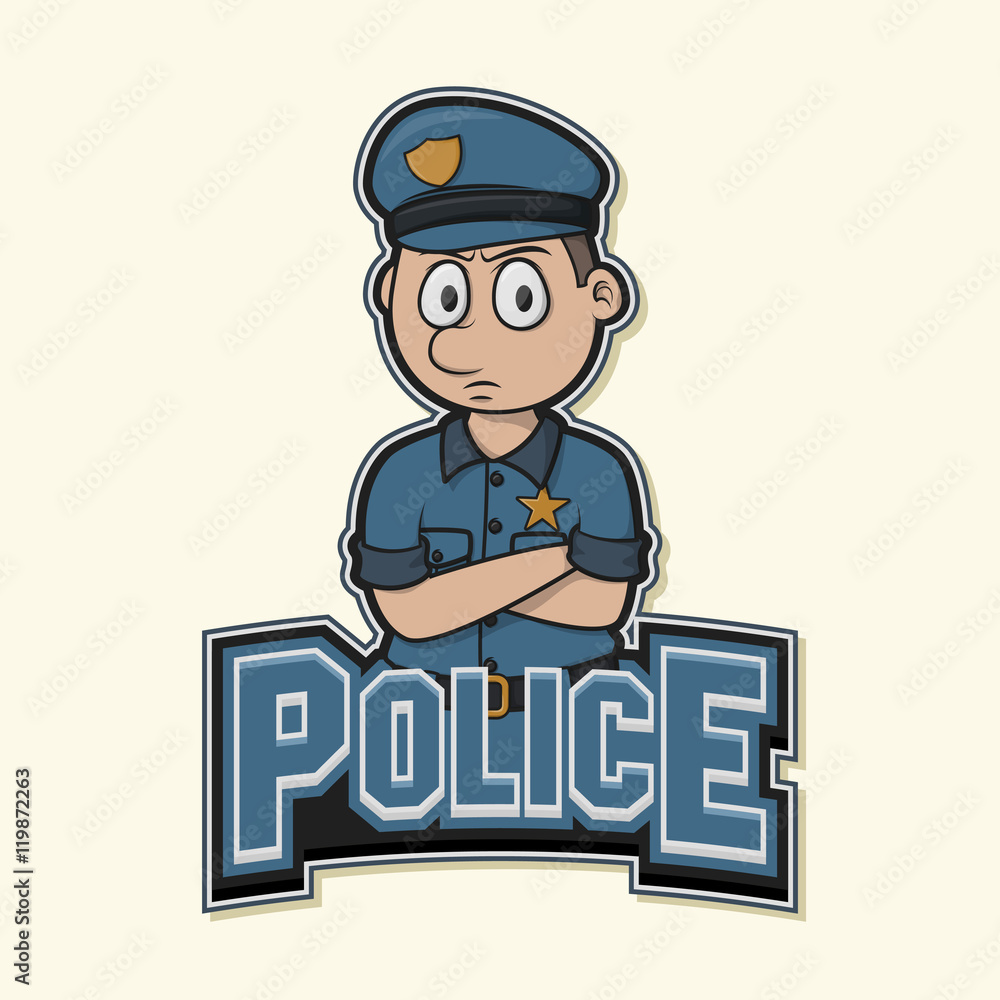 police logo illustration design