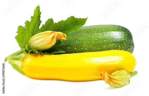 Green and yellow zucchini 