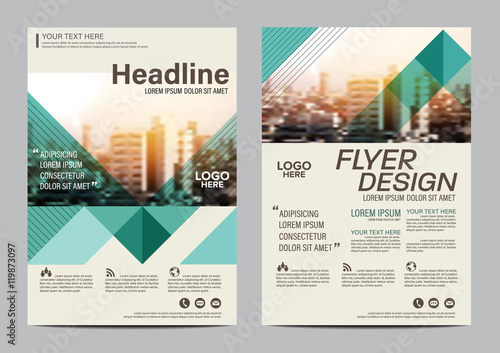 Green Brochure Layout design template. Annual Report Flyer Leaflet cover Presentation Modern background. illustration vector in A4 size
