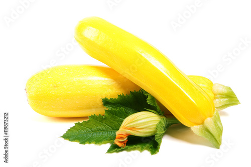 Two yellow zucchini