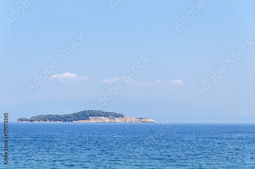 Blue abstract sea horizon background © bennian_1