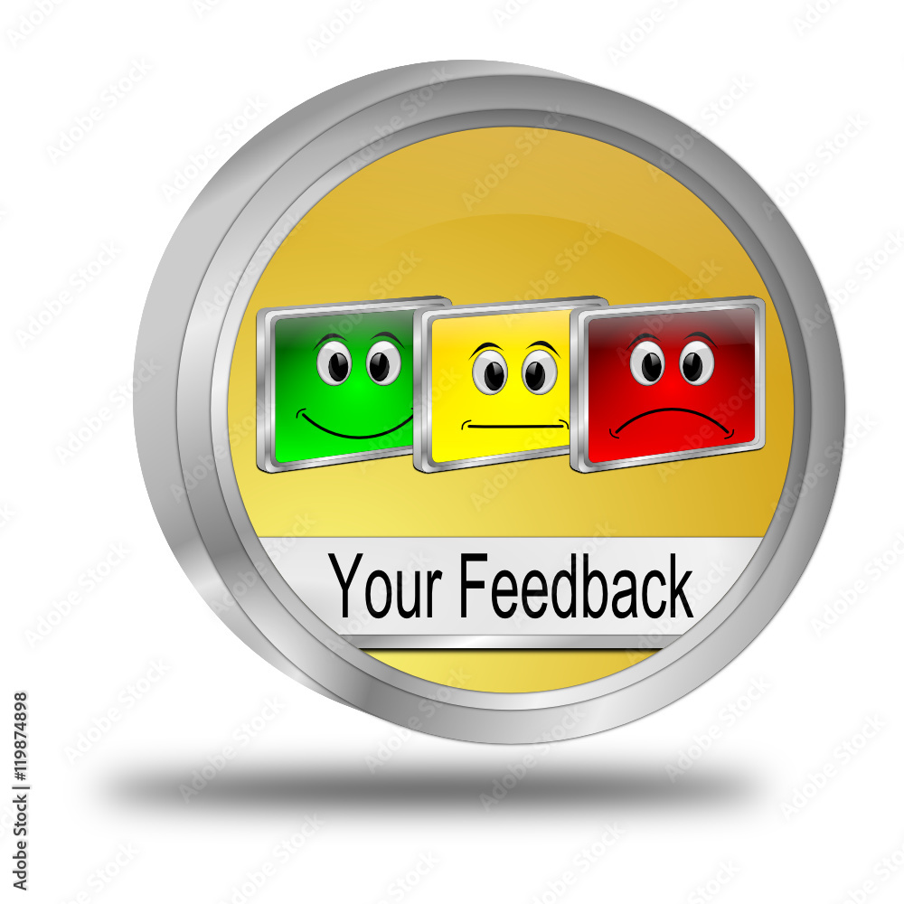Vecteur Stock Your Feedback Button 3D Illustration Adobe Stock