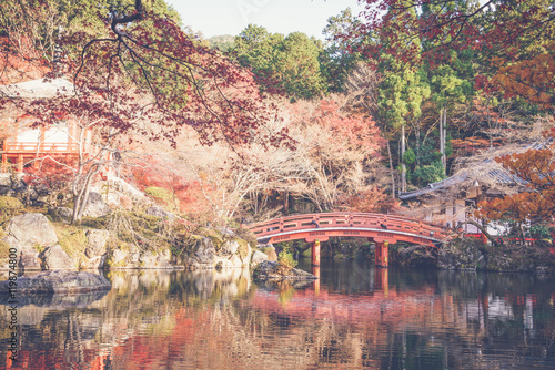 Daigo-ji temple  in autumn, Kyoto, Japan ( Filtered image proces