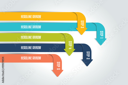 Arrow infographics scheme, chart, flowchrt, diagram, workflow. Vector.