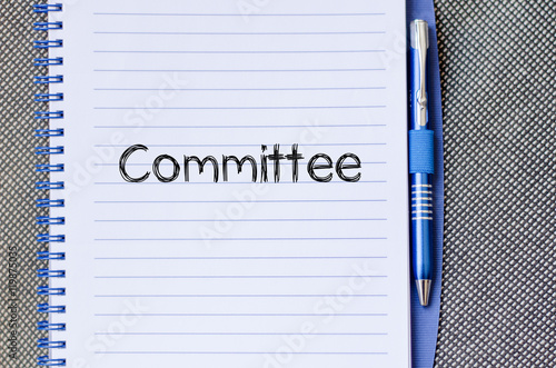Obraz na płótnie Committee text concept on notebook