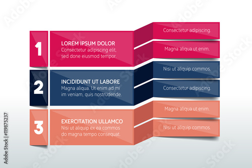 Table, schedule design template with 3 row. Vector banner.