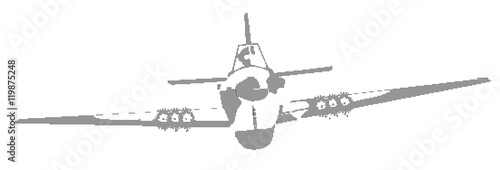Aircraft In Halftone