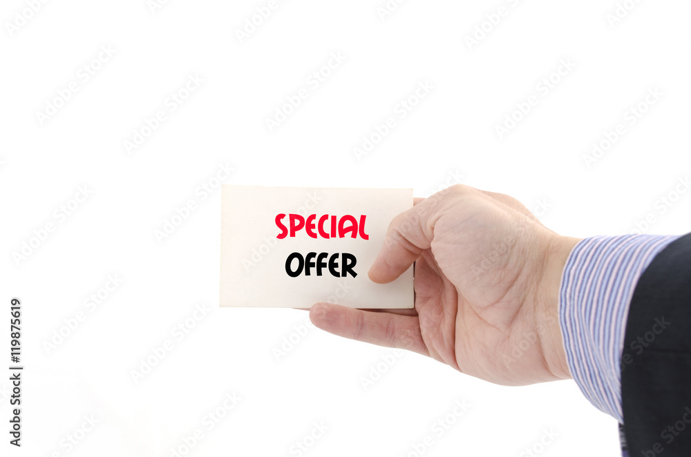 Special offer text concept Special offer text concept