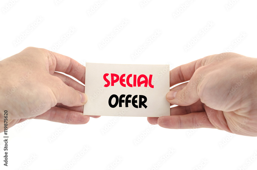 Special offer text concept Special offer text concept