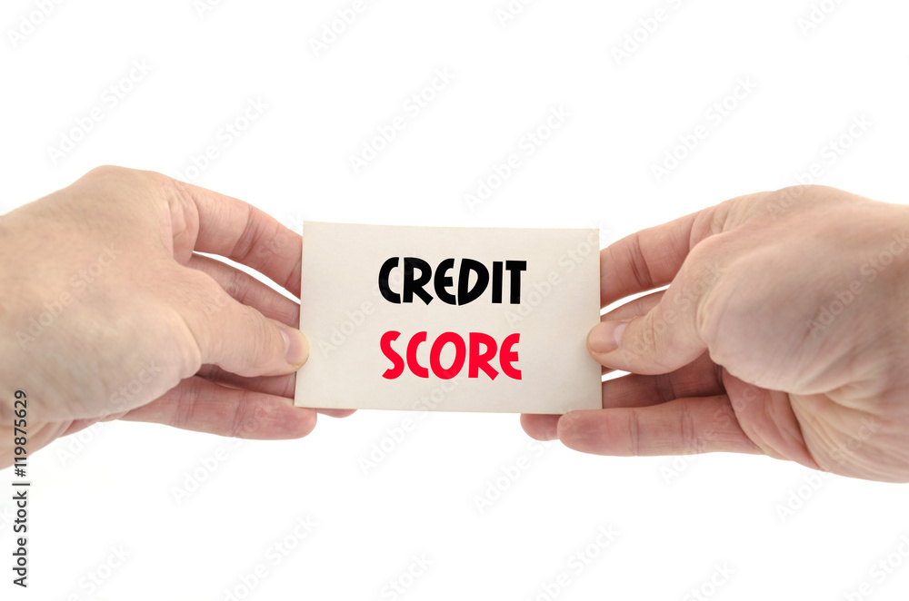 Credit score text concept Credit score text concept