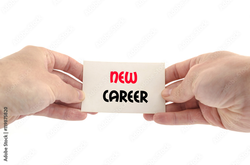 New career text concept New career text concept