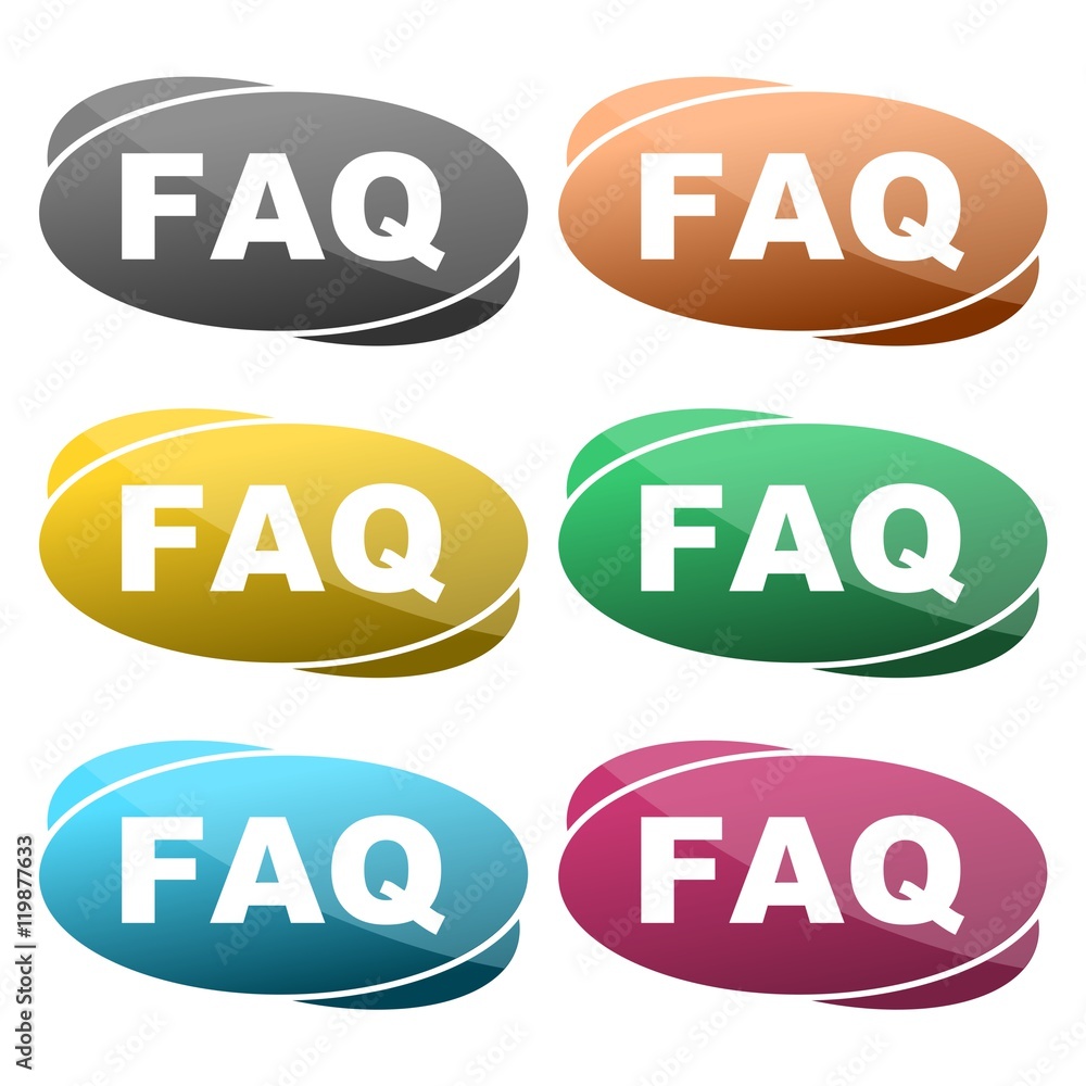 FAQ information sign icon FAQ information sign icon